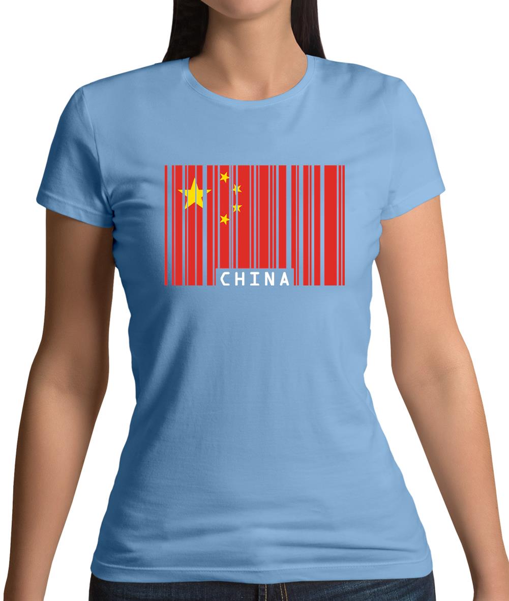 China Barcode Style Flag Womens T-Shirt China Barcode Style Flag Womens T-Shirt