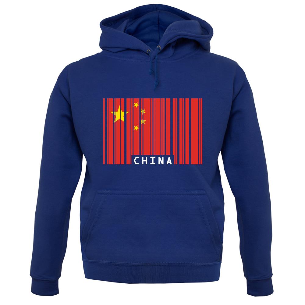 China Barcode Style Flag unisex hoodie China Barcode Style Flag unisex hoodie