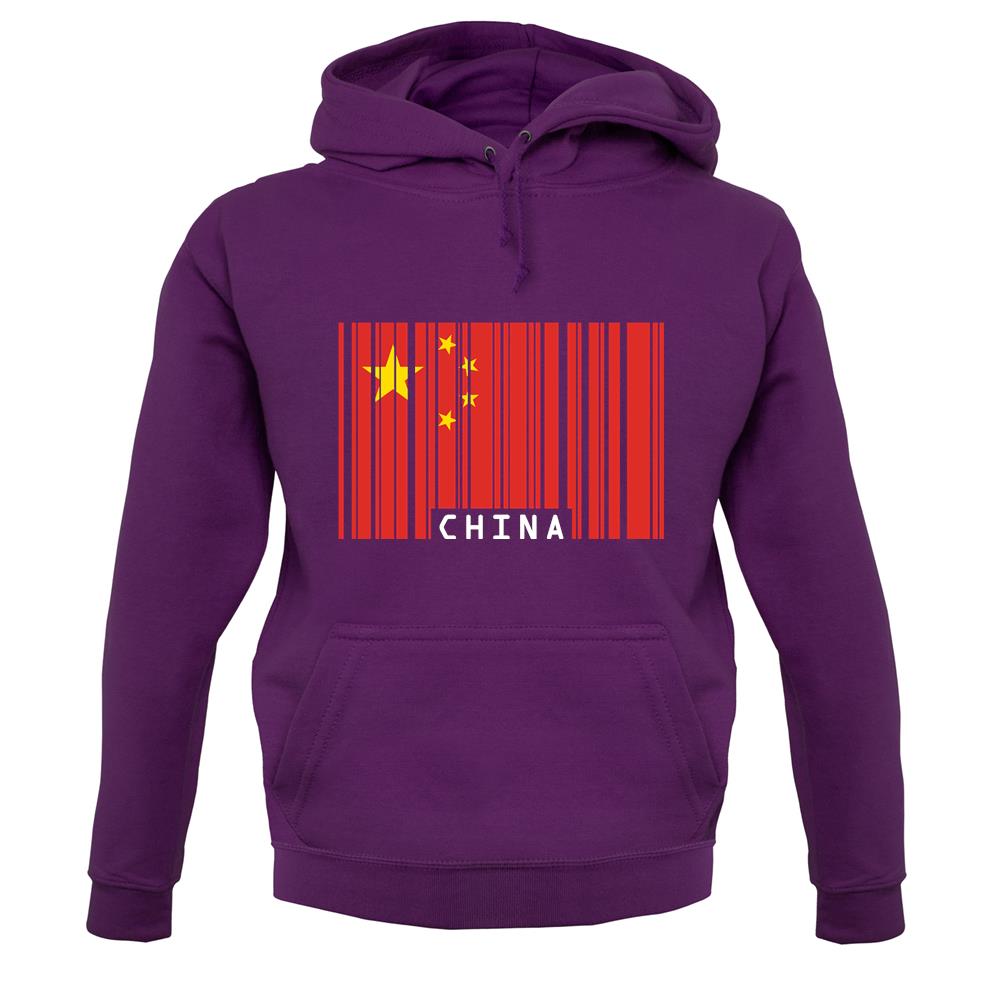 China Barcode Style Flag unisex hoodie China Barcode Style Flag unisex hoodie
