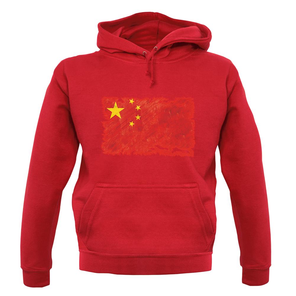 China Grunge Style Flag unisex hoodie China Grunge Style Flag unisex hoodie