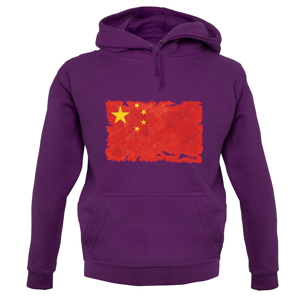 China Grunge Style Flag unisex hoodie China Grunge Style Flag unisex hoodie