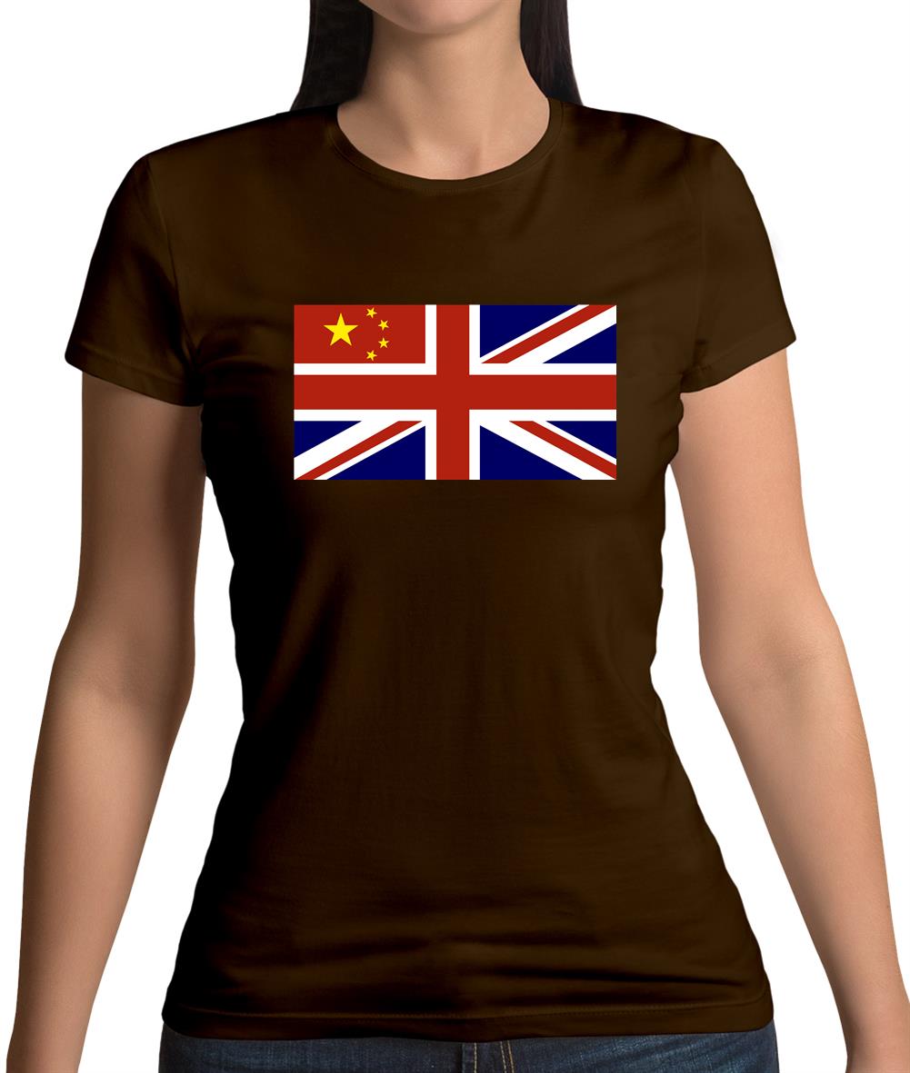 China Union Jack Flag Womens T-Shirt China Union Jack Flag Womens T-Shirt