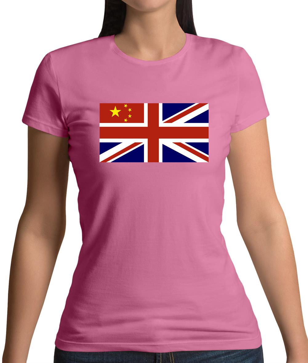China Union Jack Flag Womens T-Shirt China Union Jack Flag Womens T-Shirt