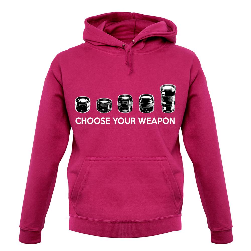 Choose Your Weapon (Camera Lenses) unisex hoodie Choose Your Weapon (Camera Lenses) unisex hoodie
