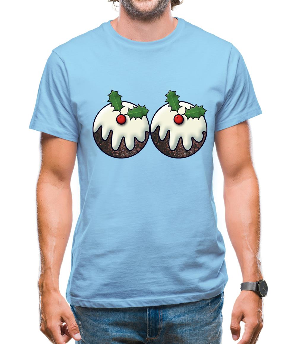 Christmas Pudding Boobs Mens T-Shirt Christmas Pudding Boobs Mens T-Shirt