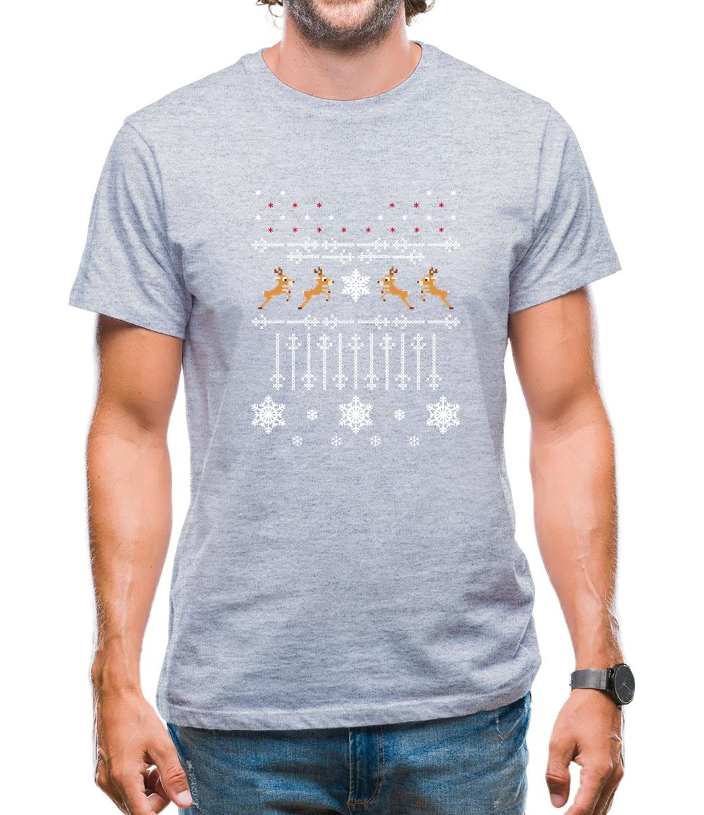 Christmas Reindeer Design Mens T-Shirt Christmas Reindeer Design Mens T-Shirt