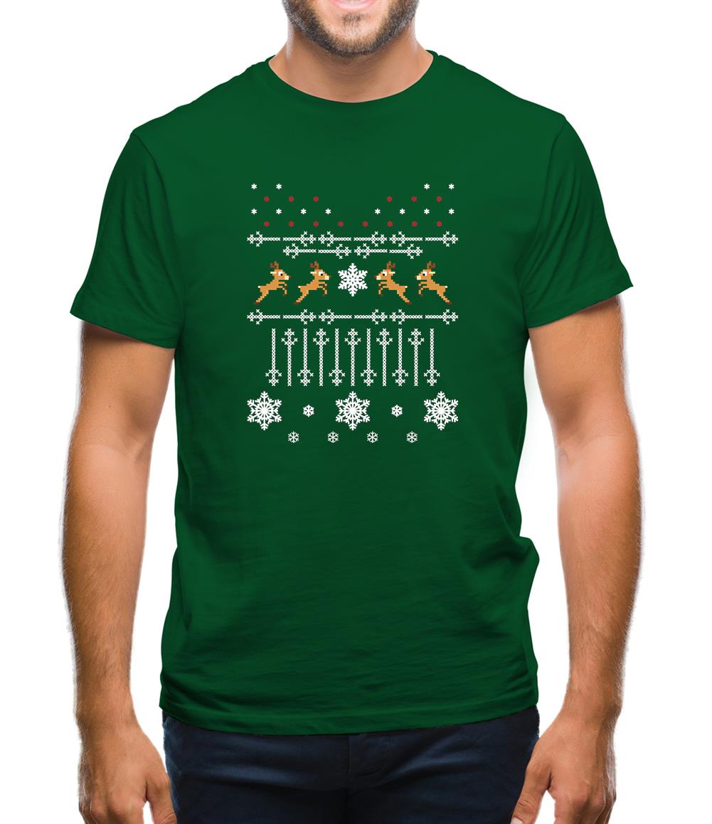 Christmas Reindeer Design Mens T-Shirt Christmas Reindeer Design Mens T-Shirt
