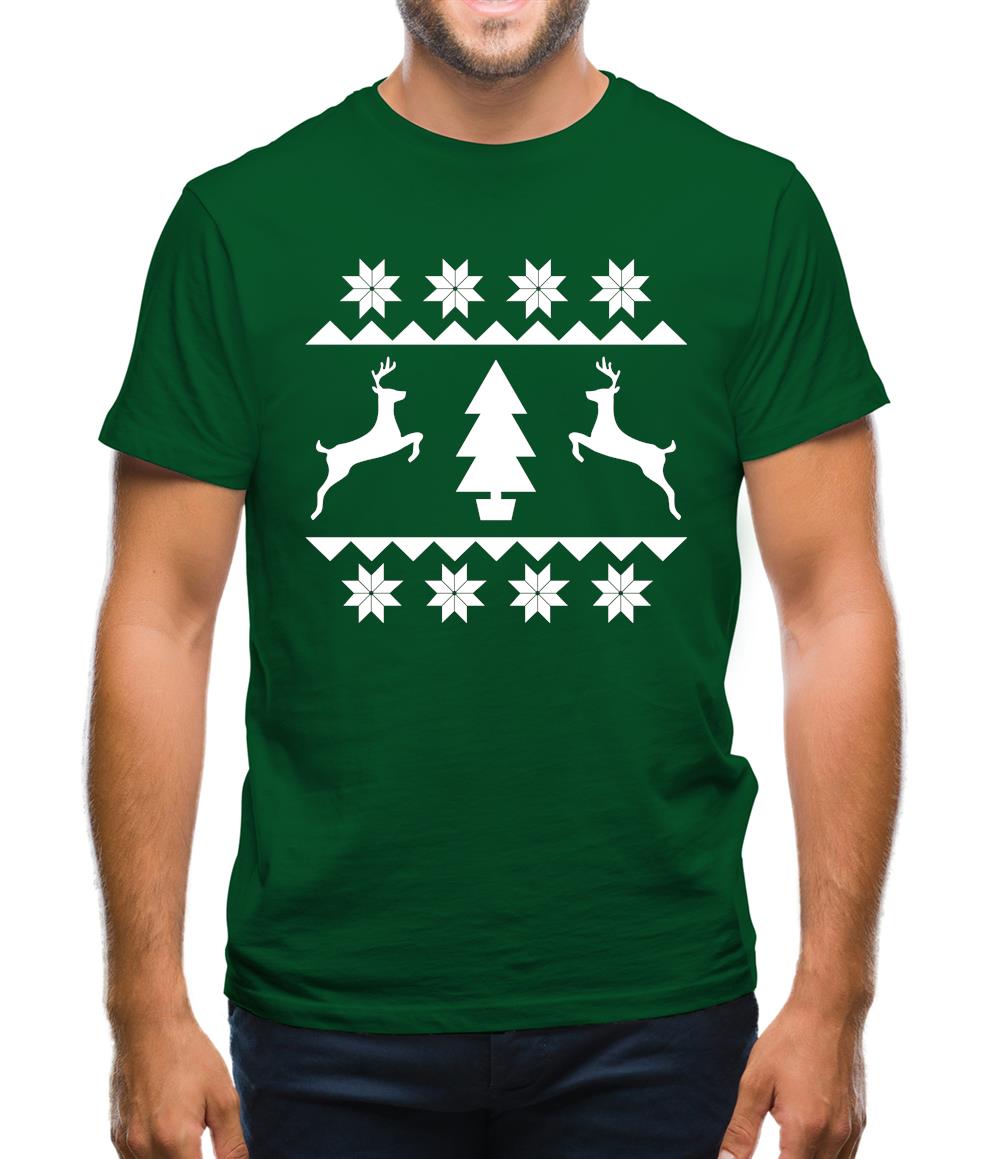 Christmas Stitch Design Mens T-Shirt Christmas Stitch Design Mens T-Shirt