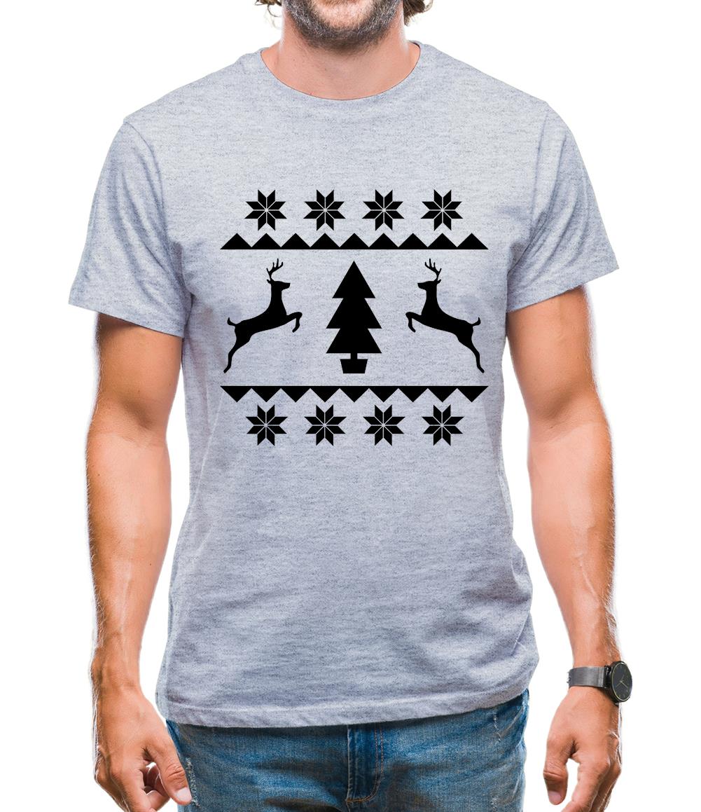 Christmas Stitch Design Mens T-Shirt Christmas Stitch Design Mens T-Shirt