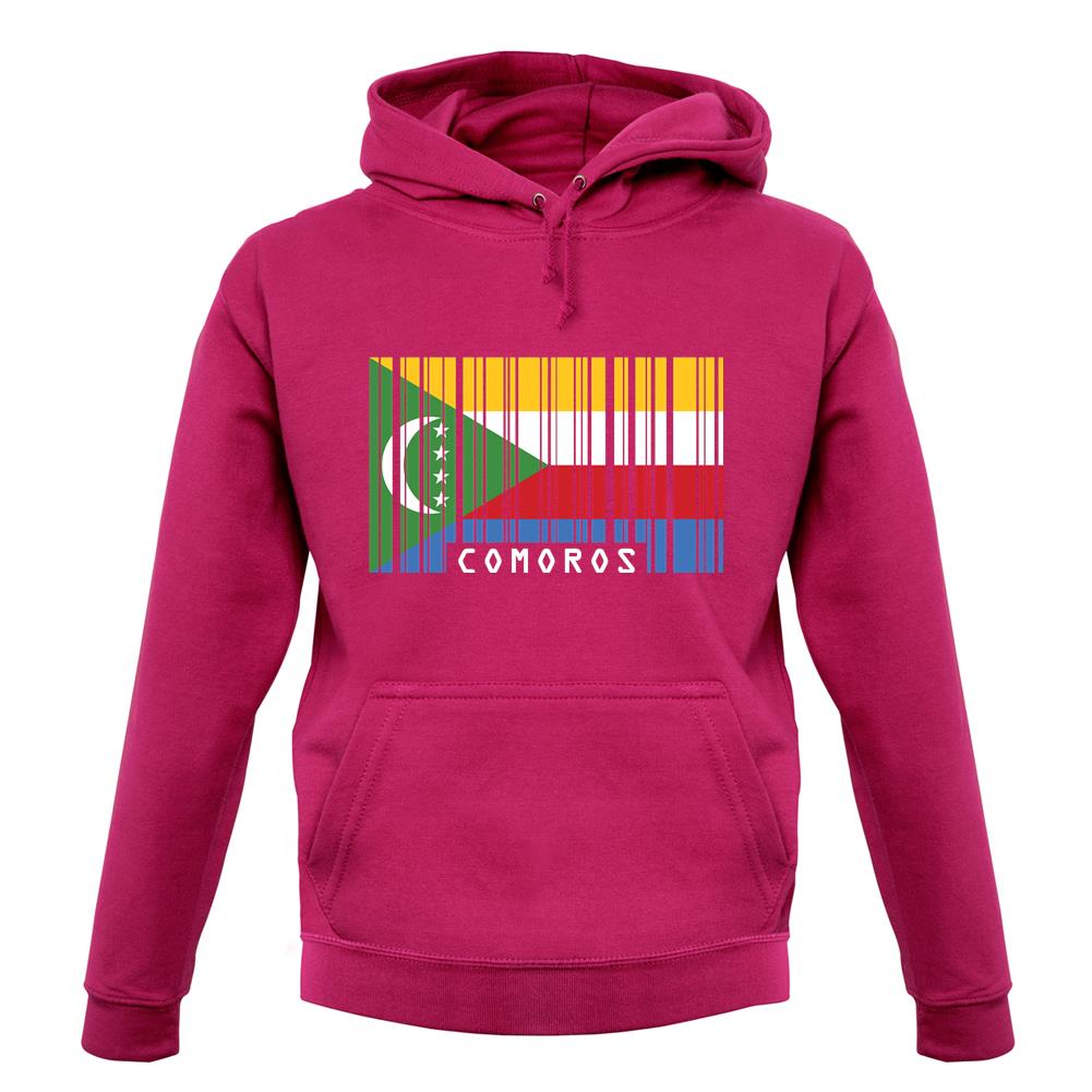 Comoros Barcode Style Flag unisex hoodie Comoros Barcode Style Flag unisex hoodie