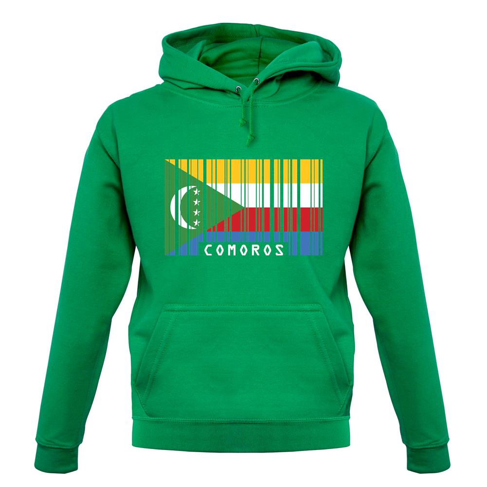 Comoros Barcode Style Flag unisex hoodie Comoros Barcode Style Flag unisex hoodie