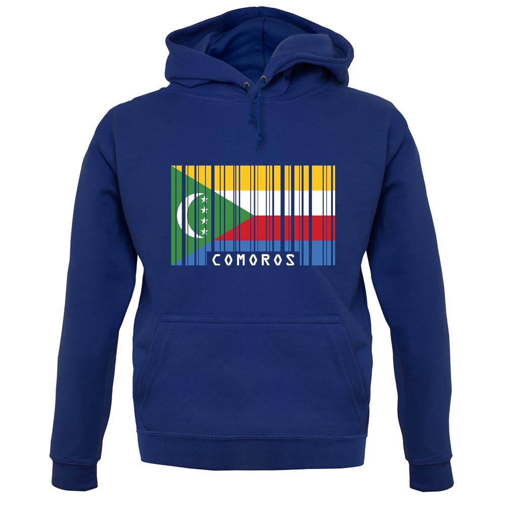 Comoros Barcode Style Flag unisex hoodie Comoros Barcode Style Flag unisex hoodie