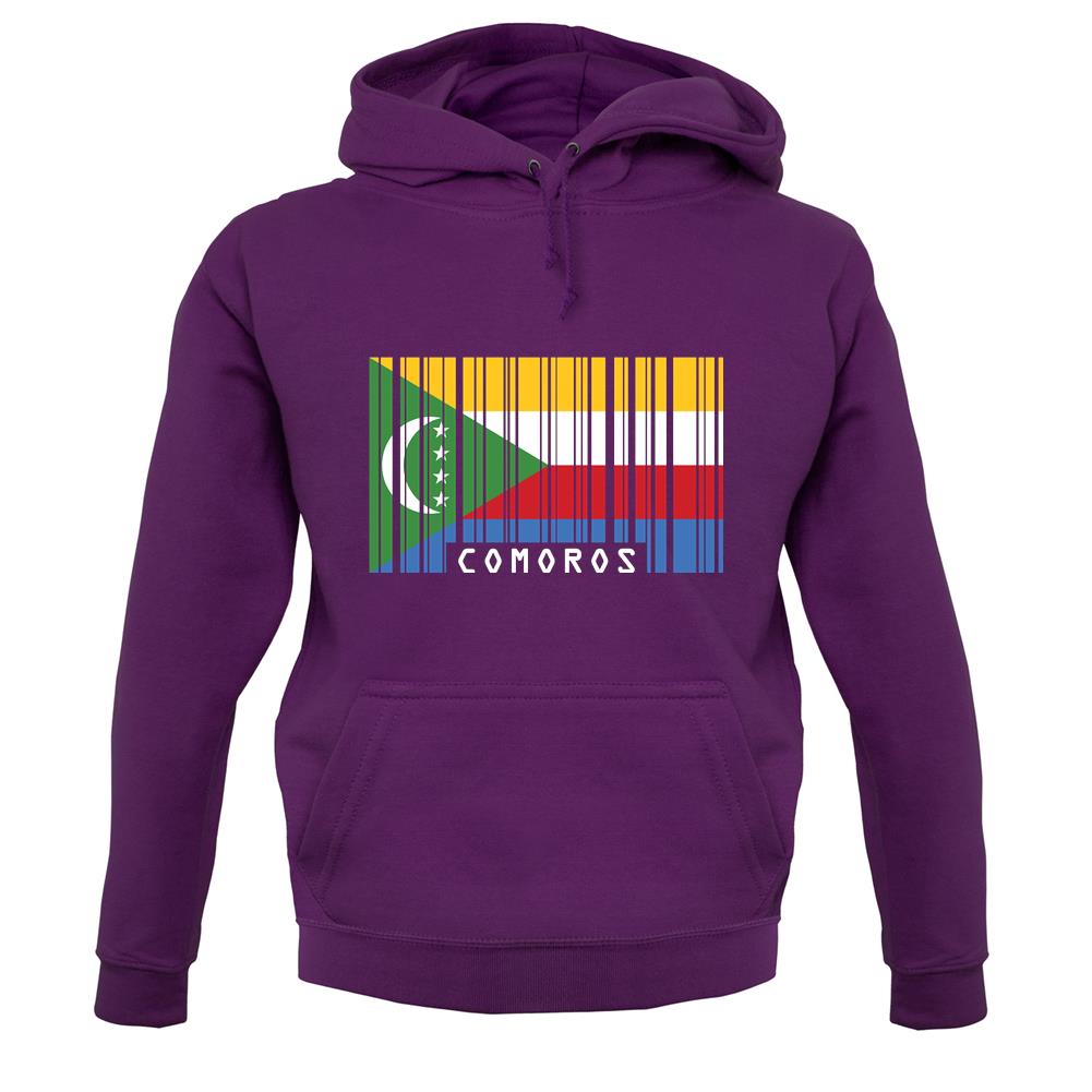 Comoros Barcode Style Flag unisex hoodie Comoros Barcode Style Flag unisex hoodie