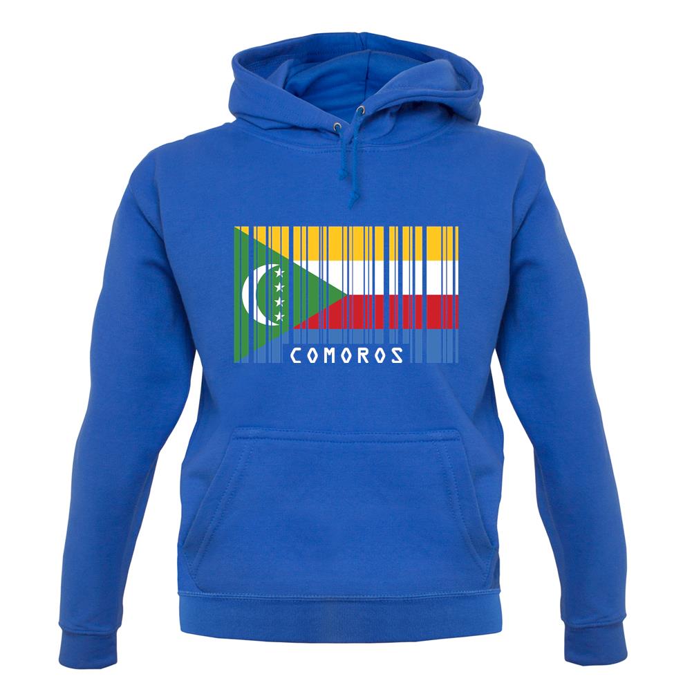 Comoros Barcode Style Flag unisex hoodie Comoros Barcode Style Flag unisex hoodie