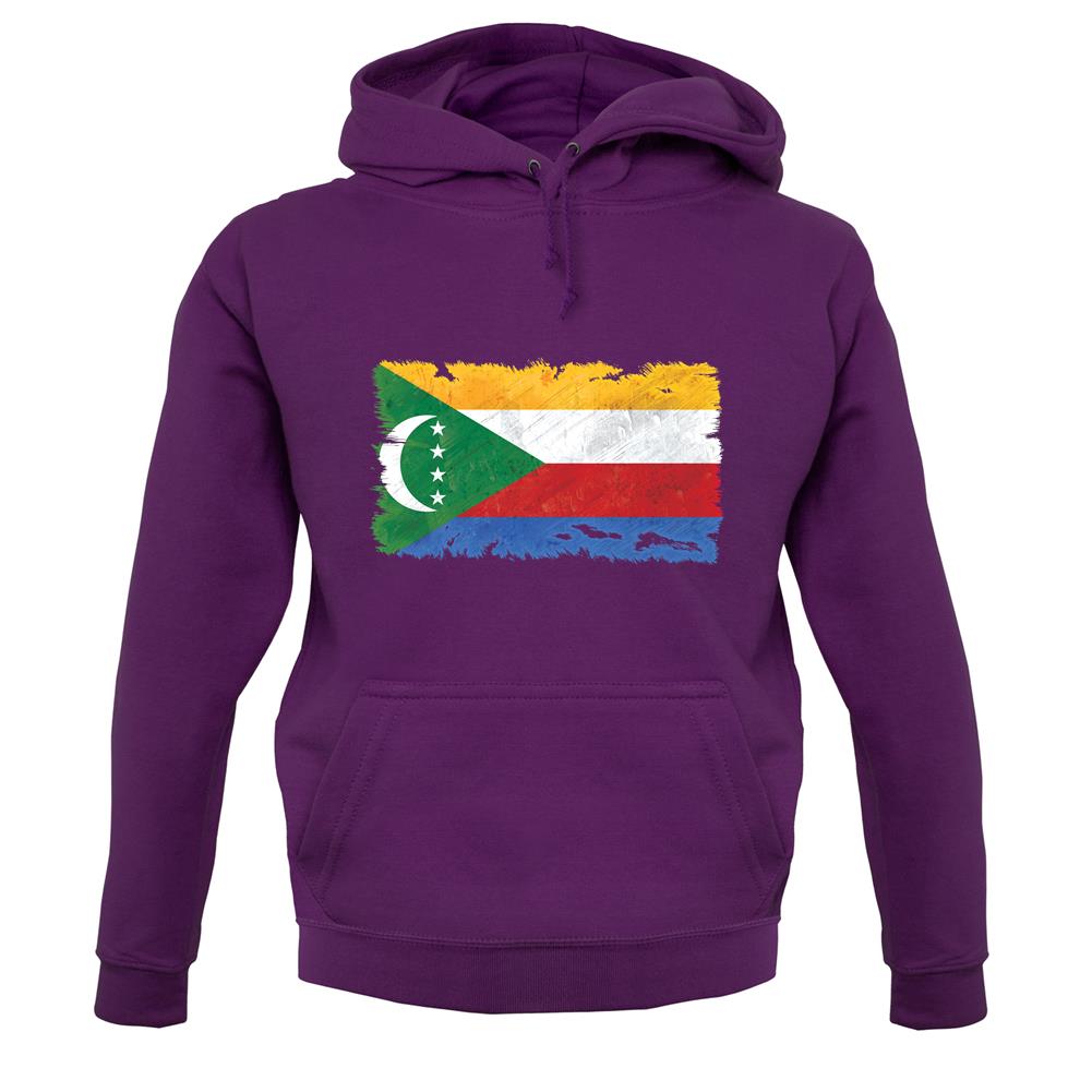 Comoros Grunge Style Flag unisex hoodie Comoros Grunge Style Flag unisex hoodie