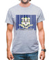 Connecticut Barcode Style Flag Mens T-Shirt