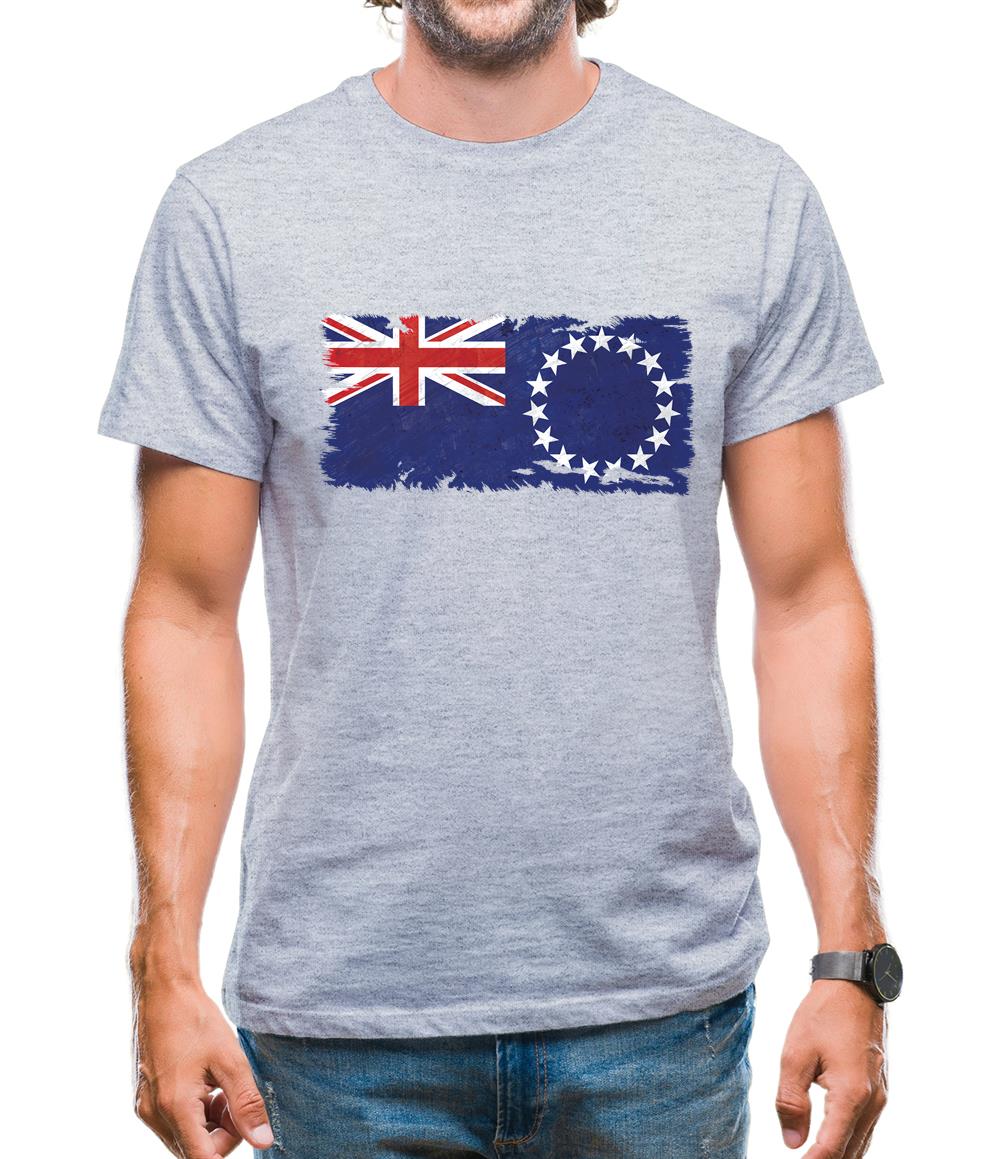 Cook Islands Grunge Style Flag Mens T-Shirt Cook Islands Grunge Style Flag Mens T-Shirt
