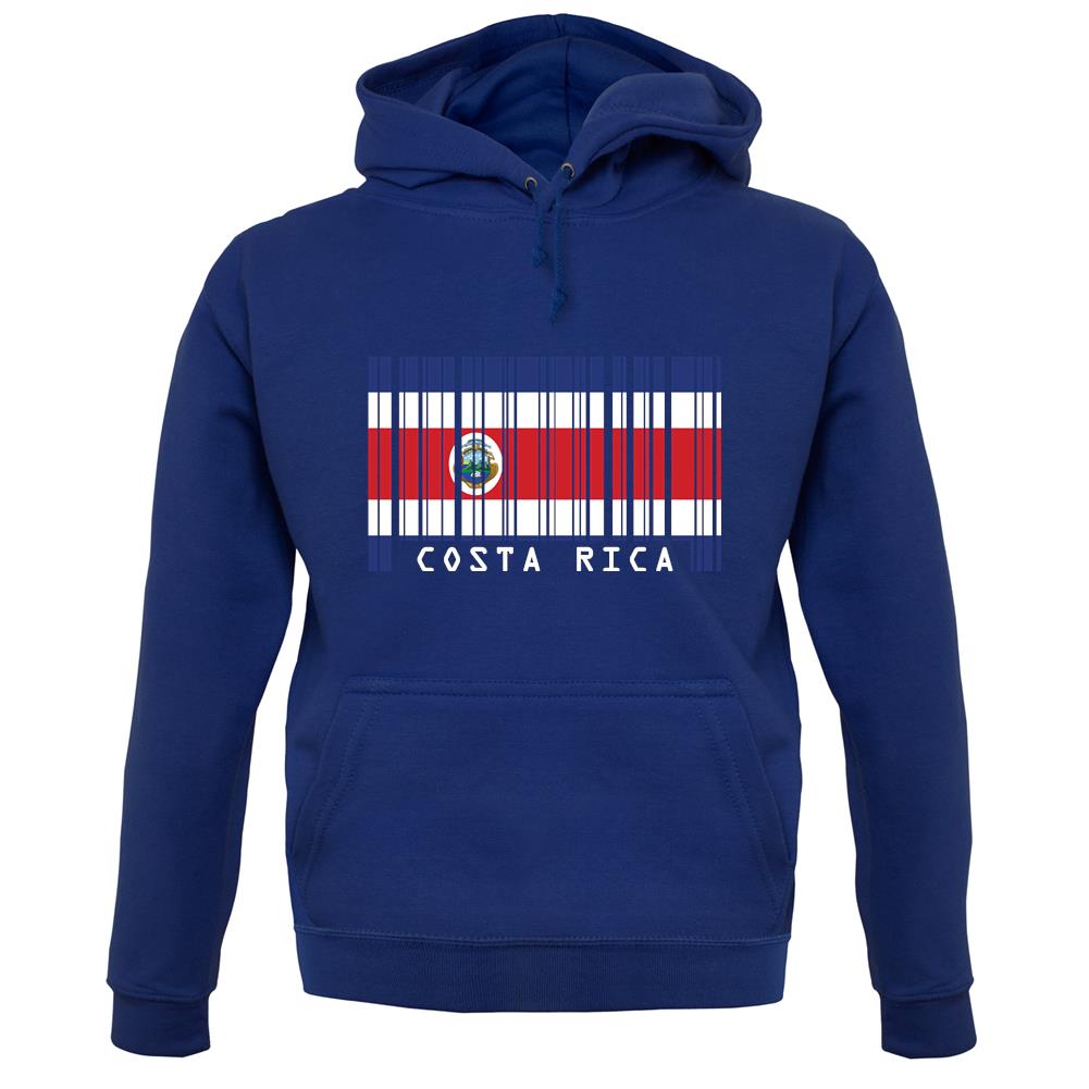 Costa Rica Barcode Style Flag unisex hoodie Costa Rica Barcode Style Flag unisex hoodie