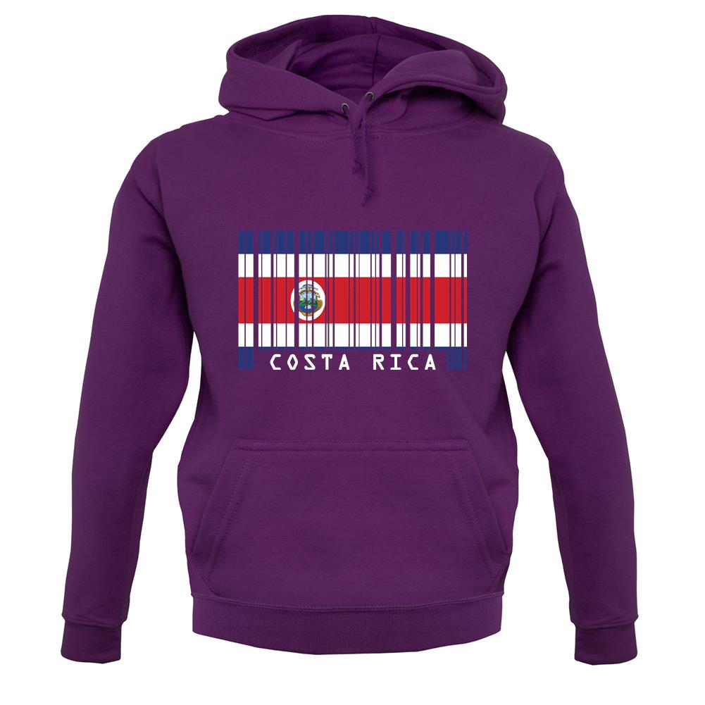 Costa Rica Barcode Style Flag unisex hoodie Costa Rica Barcode Style Flag unisex hoodie