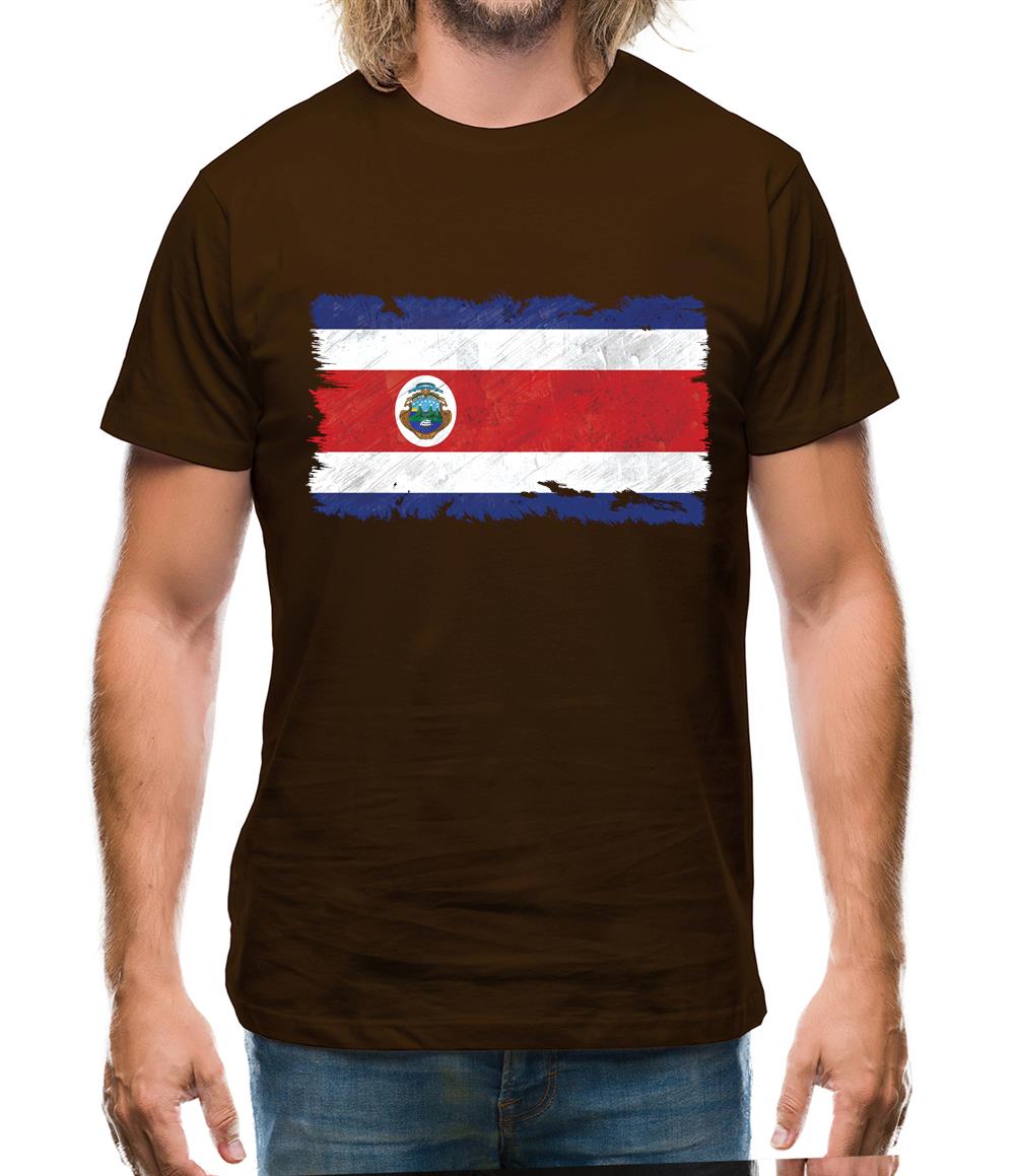 Costa Rica Grunge Style Flag Mens T-Shirt Costa Rica Grunge Style Flag Mens T-Shirt