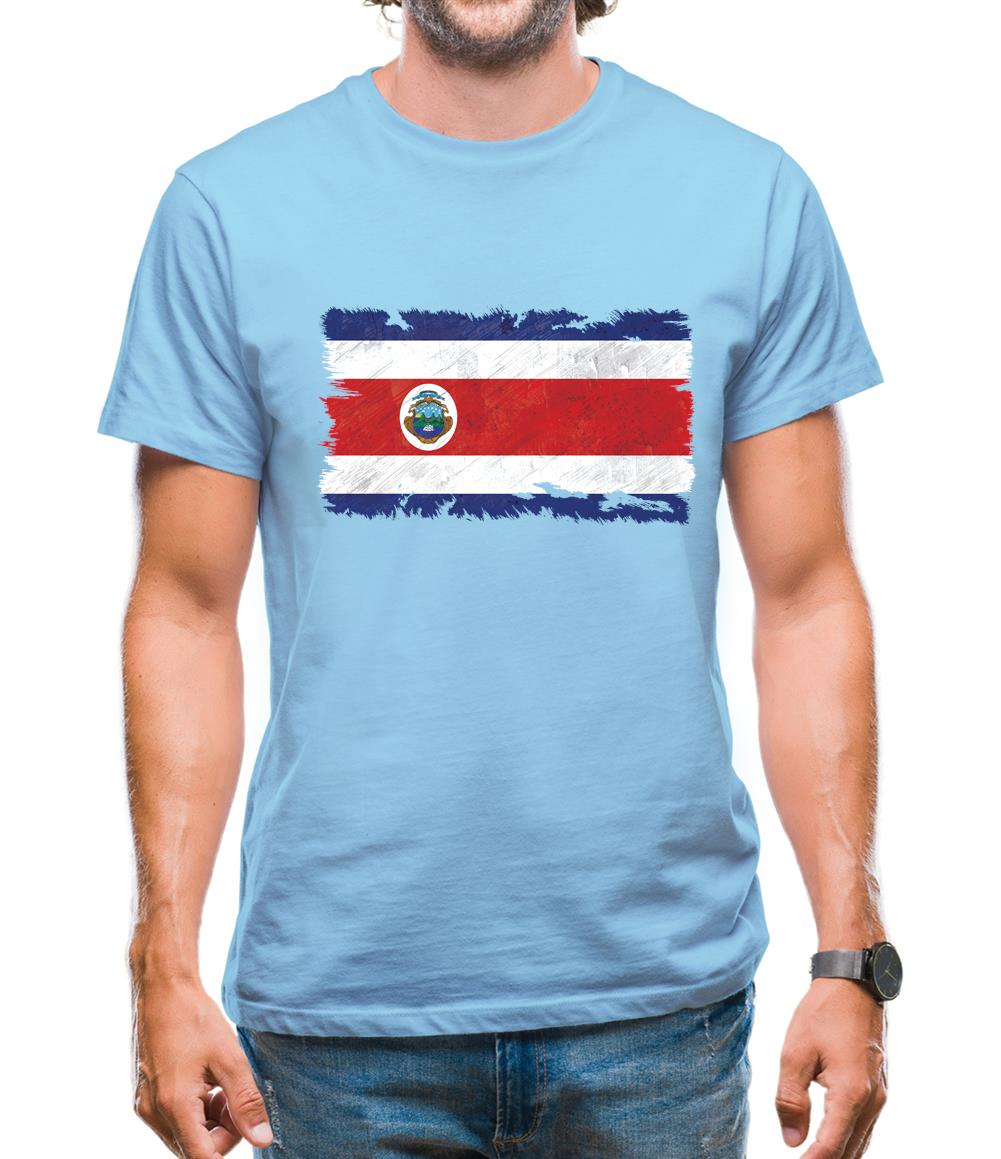 Costa Rica Grunge Style Flag Mens T-Shirt Costa Rica Grunge Style Flag Mens T-Shirt