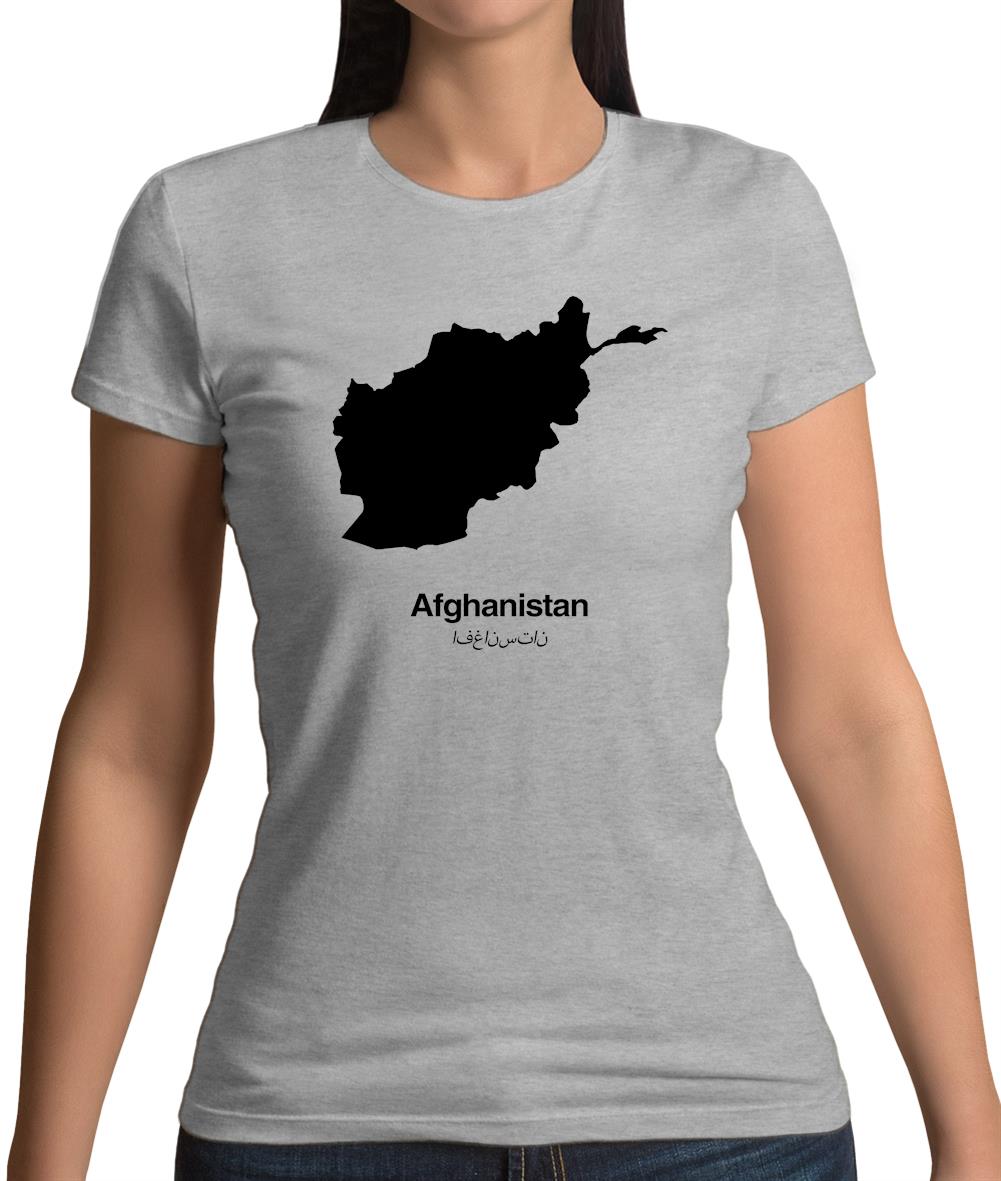 Afghanistan Silhouette Womens T-Shirt Afghanistan Silhouette Womens T-Shirt