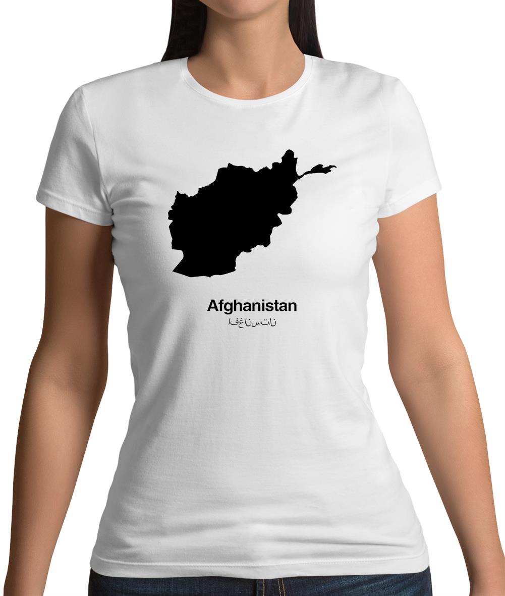 Afghanistan Silhouette Womens T-Shirt Afghanistan Silhouette Womens T-Shirt