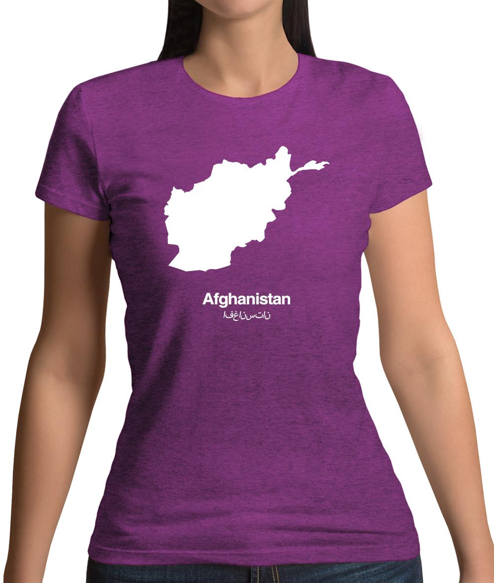 Afghanistan Silhouette Womens T-Shirt Afghanistan Silhouette Womens T-Shirt