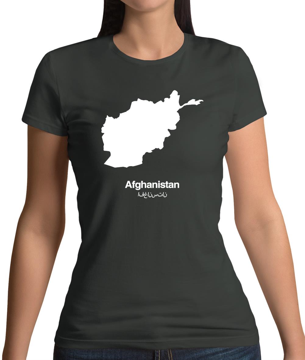Afghanistan Silhouette Womens T-Shirt Afghanistan Silhouette Womens T-Shirt