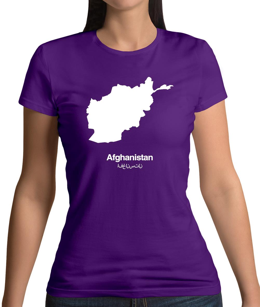 Afghanistan Silhouette Womens T-Shirt Afghanistan Silhouette Womens T-Shirt