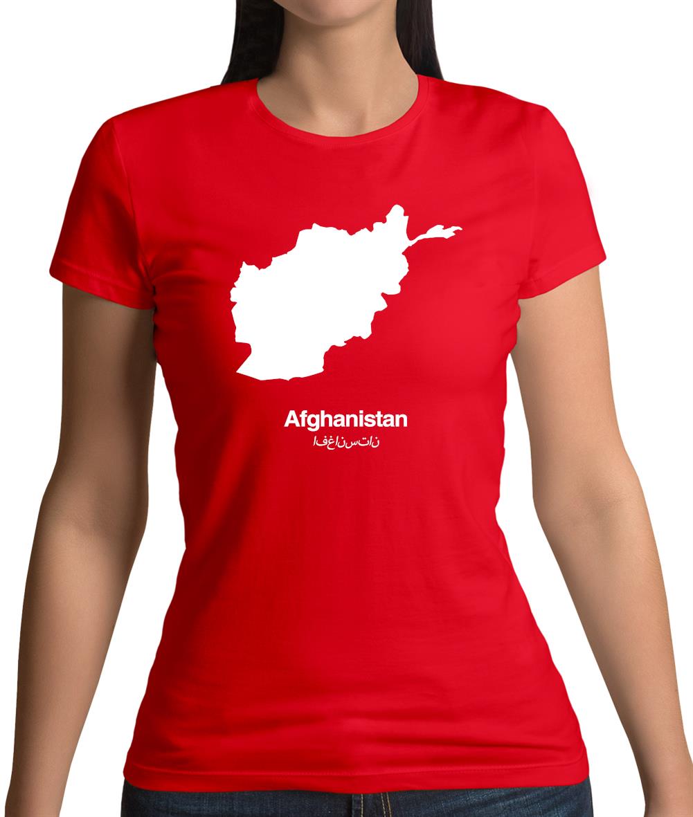 Afghanistan Silhouette Womens T-Shirt Afghanistan Silhouette Womens T-Shirt