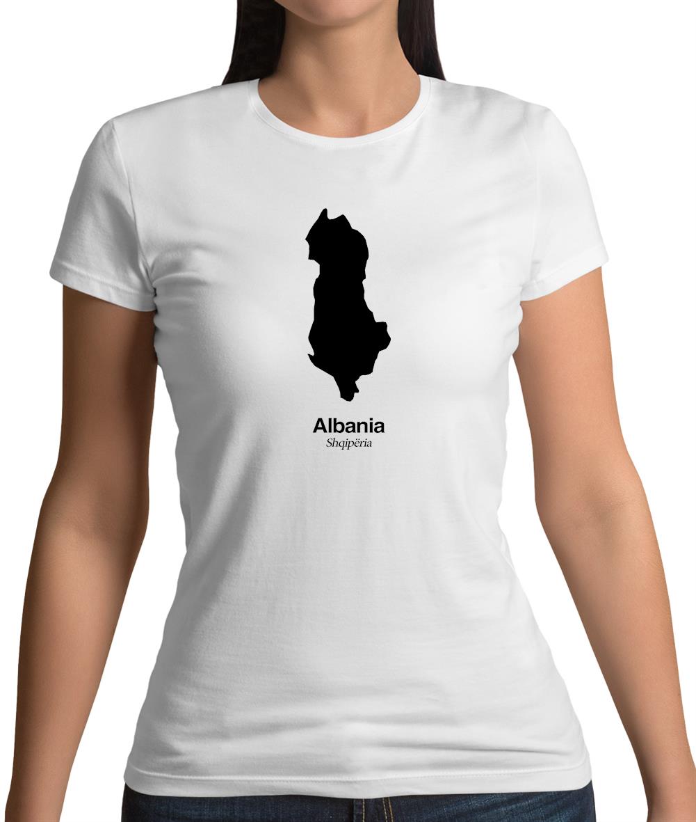 Albania Silhouette Womens T-Shirt Albania Silhouette Womens T-Shirt