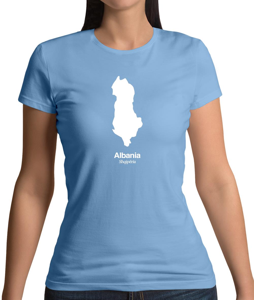 Albania Silhouette Womens T-Shirt Albania Silhouette Womens T-Shirt
