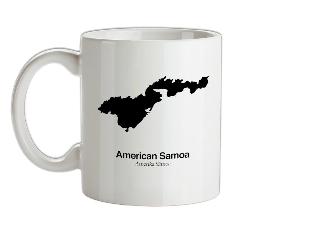 American Samoa Silhouette Ceramic Mug
