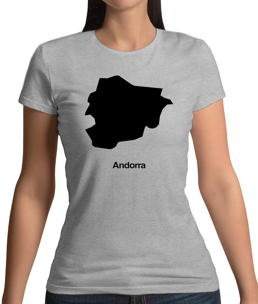 Andorra Silhouette Womens T-Shirt Andorra Silhouette Womens T-Shirt