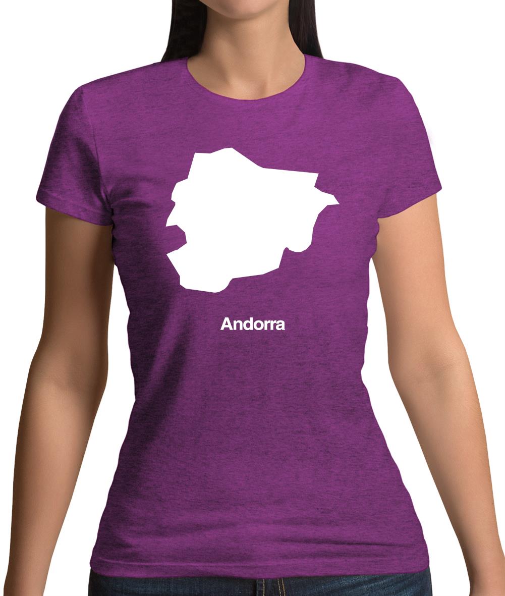 Andorra Silhouette Womens T-Shirt Andorra Silhouette Womens T-Shirt