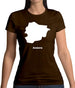 Andorra Silhouette Womens T-Shirt Andorra Silhouette Womens T-Shirt