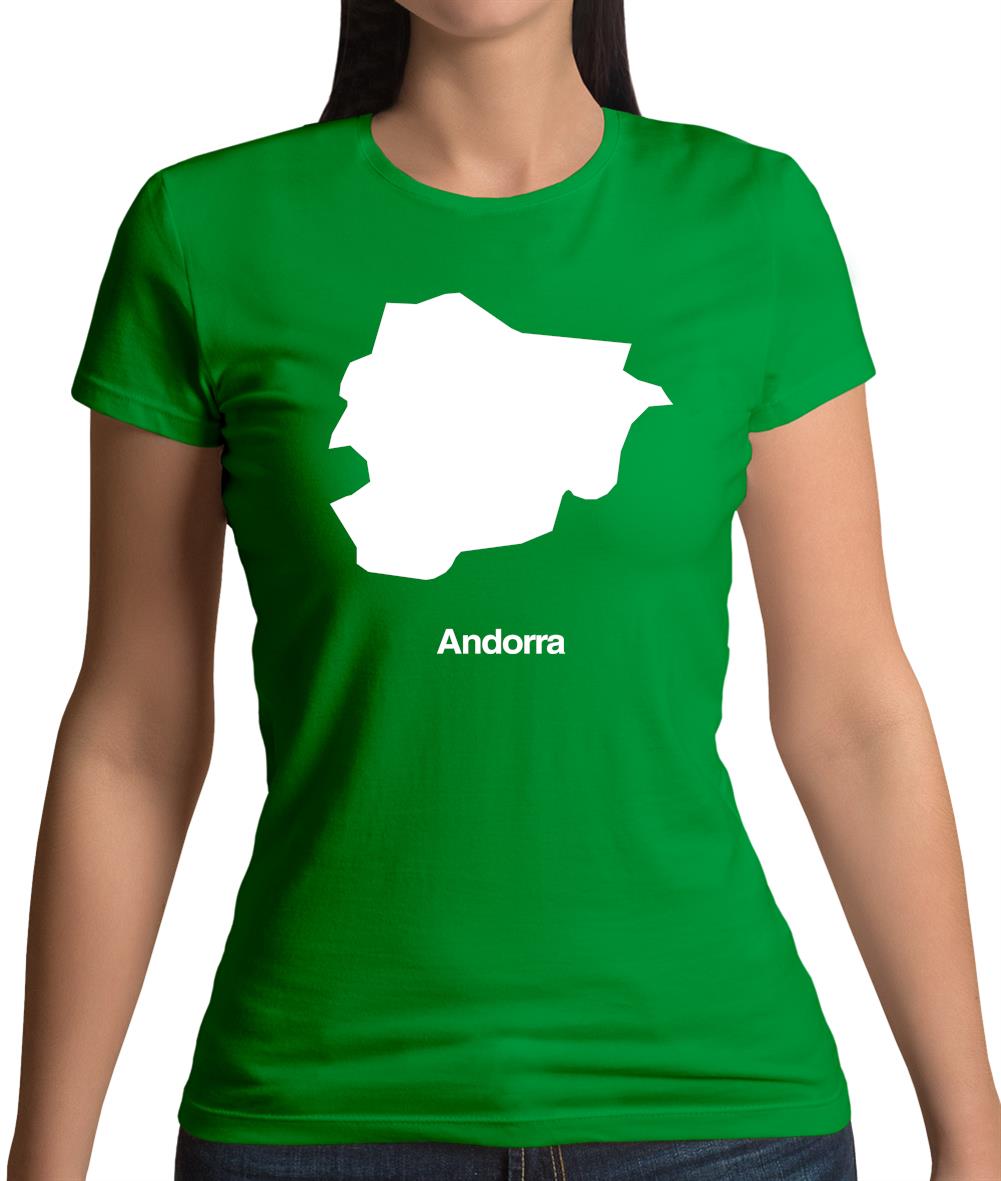 Andorra Silhouette Womens T-Shirt Andorra Silhouette Womens T-Shirt