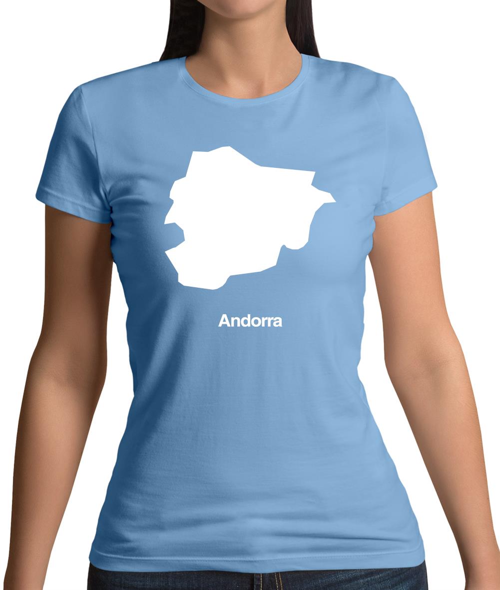 Andorra Silhouette Womens T-Shirt Andorra Silhouette Womens T-Shirt
