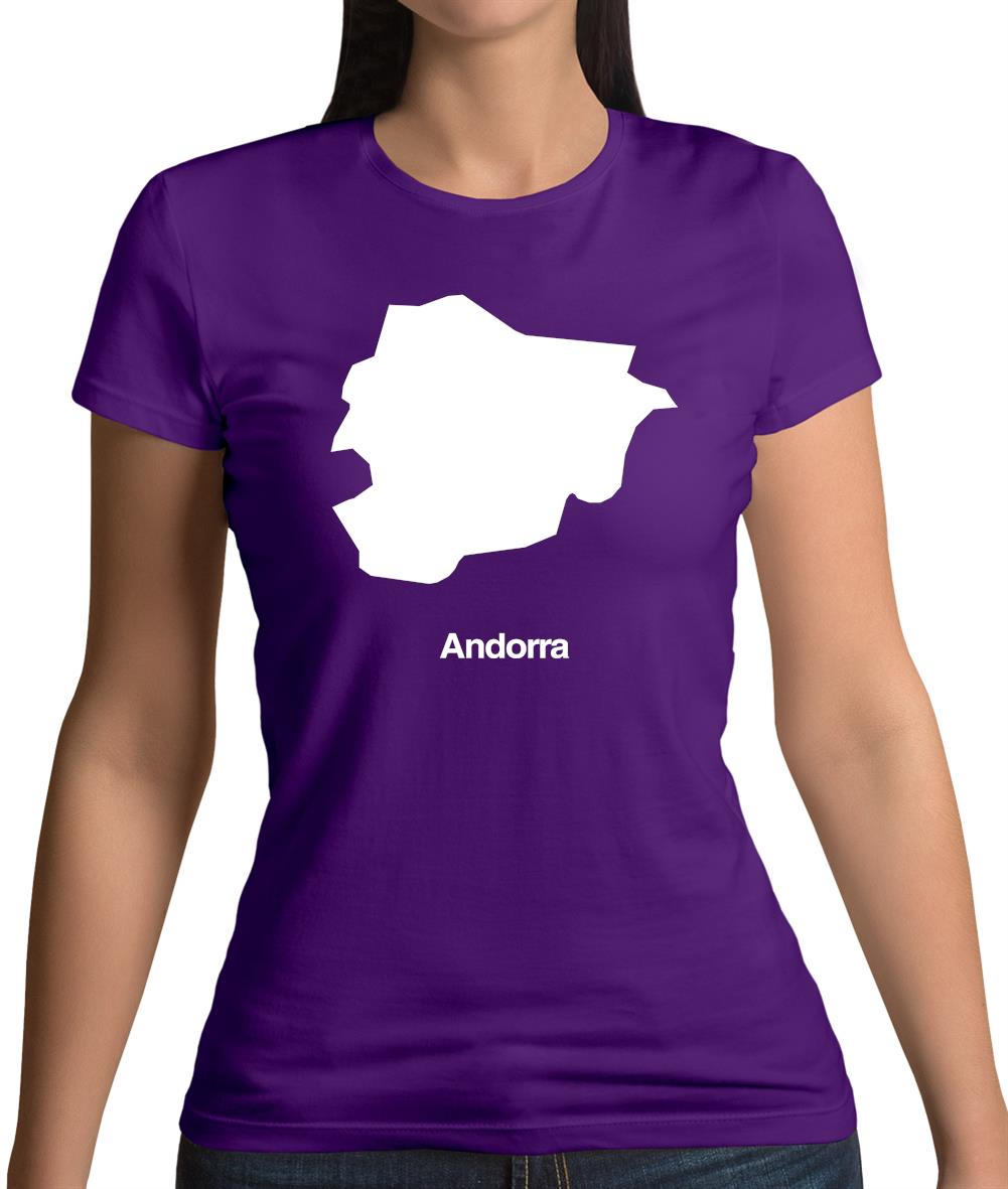 Andorra Silhouette Womens T-Shirt Andorra Silhouette Womens T-Shirt