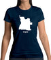 Angola Silhouette Womens T-Shirt Angola Silhouette Womens T-Shirt