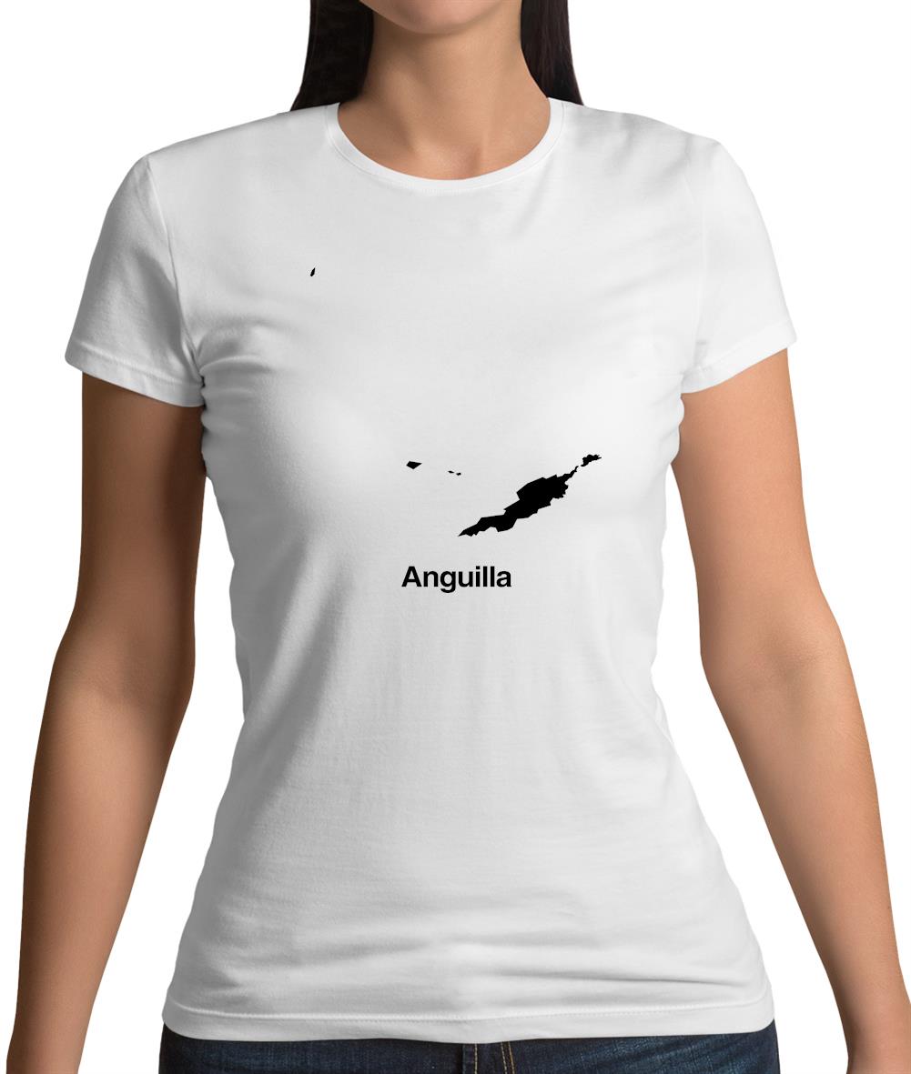 Anguilla Silhouette Womens T-Shirt Anguilla Silhouette Womens T-Shirt