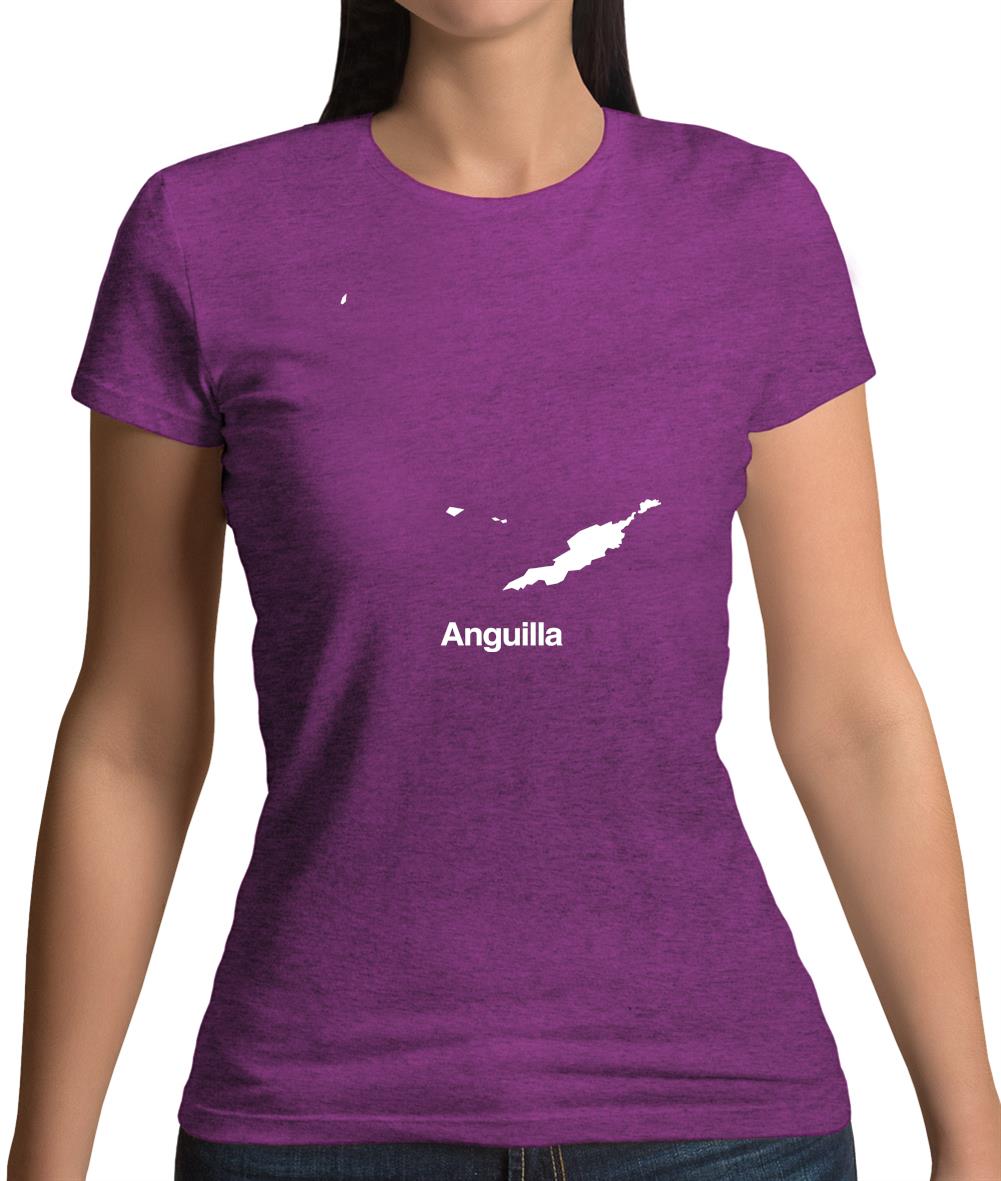 Anguilla Silhouette Womens T-Shirt Anguilla Silhouette Womens T-Shirt
