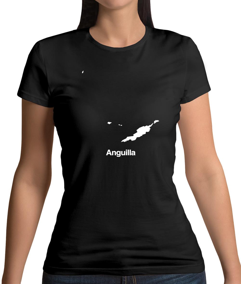 Anguilla Silhouette Womens T-Shirt Anguilla Silhouette Womens T-Shirt