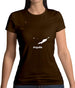 Anguilla Silhouette Womens T-Shirt Anguilla Silhouette Womens T-Shirt