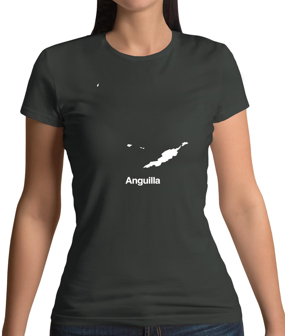 Anguilla Silhouette Womens T-Shirt Anguilla Silhouette Womens T-Shirt