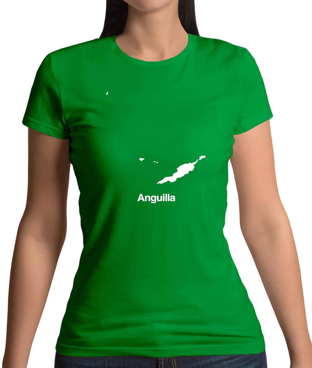 Anguilla Silhouette Womens T-Shirt Anguilla Silhouette Womens T-Shirt