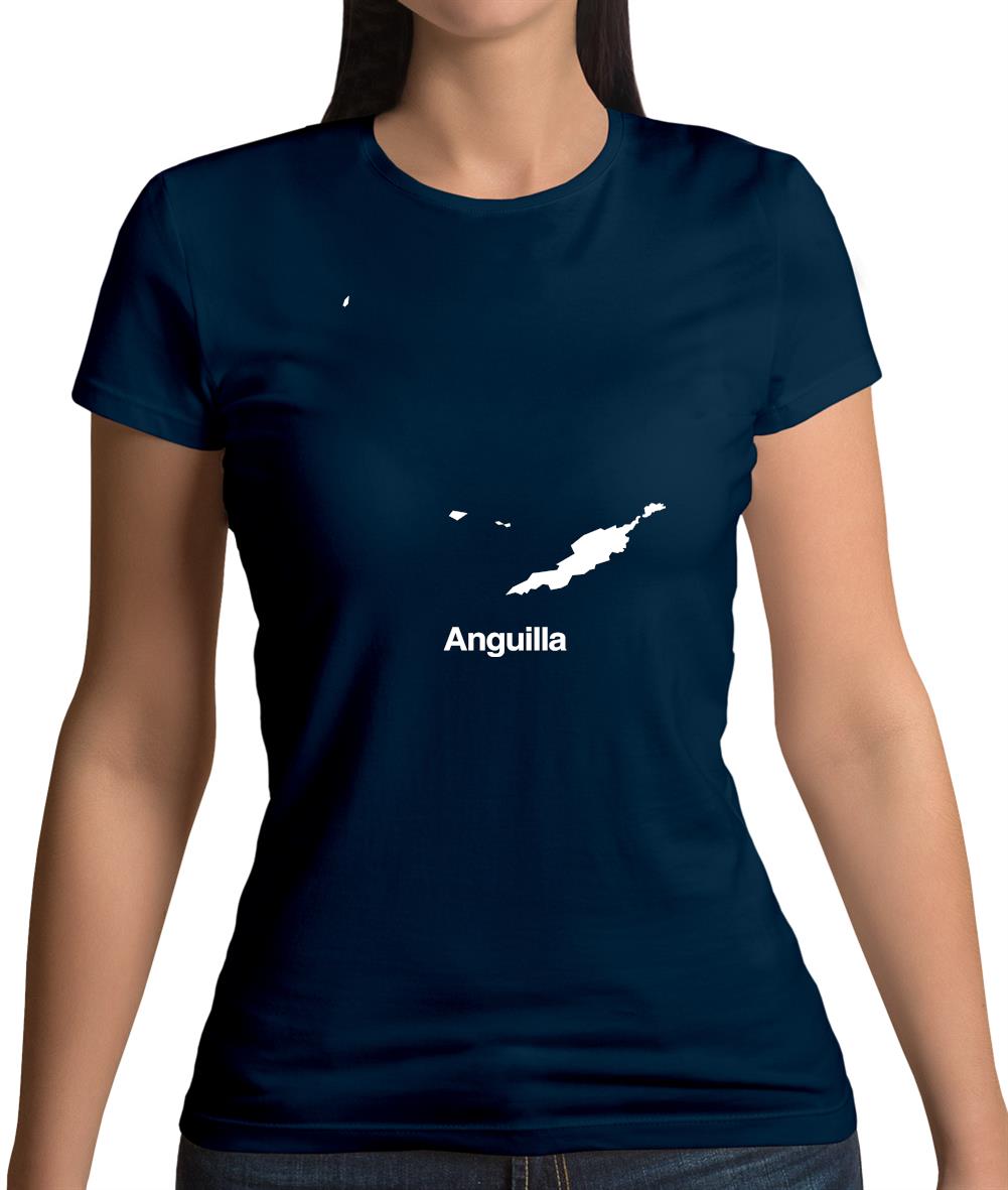 Anguilla Silhouette Womens T-Shirt Anguilla Silhouette Womens T-Shirt