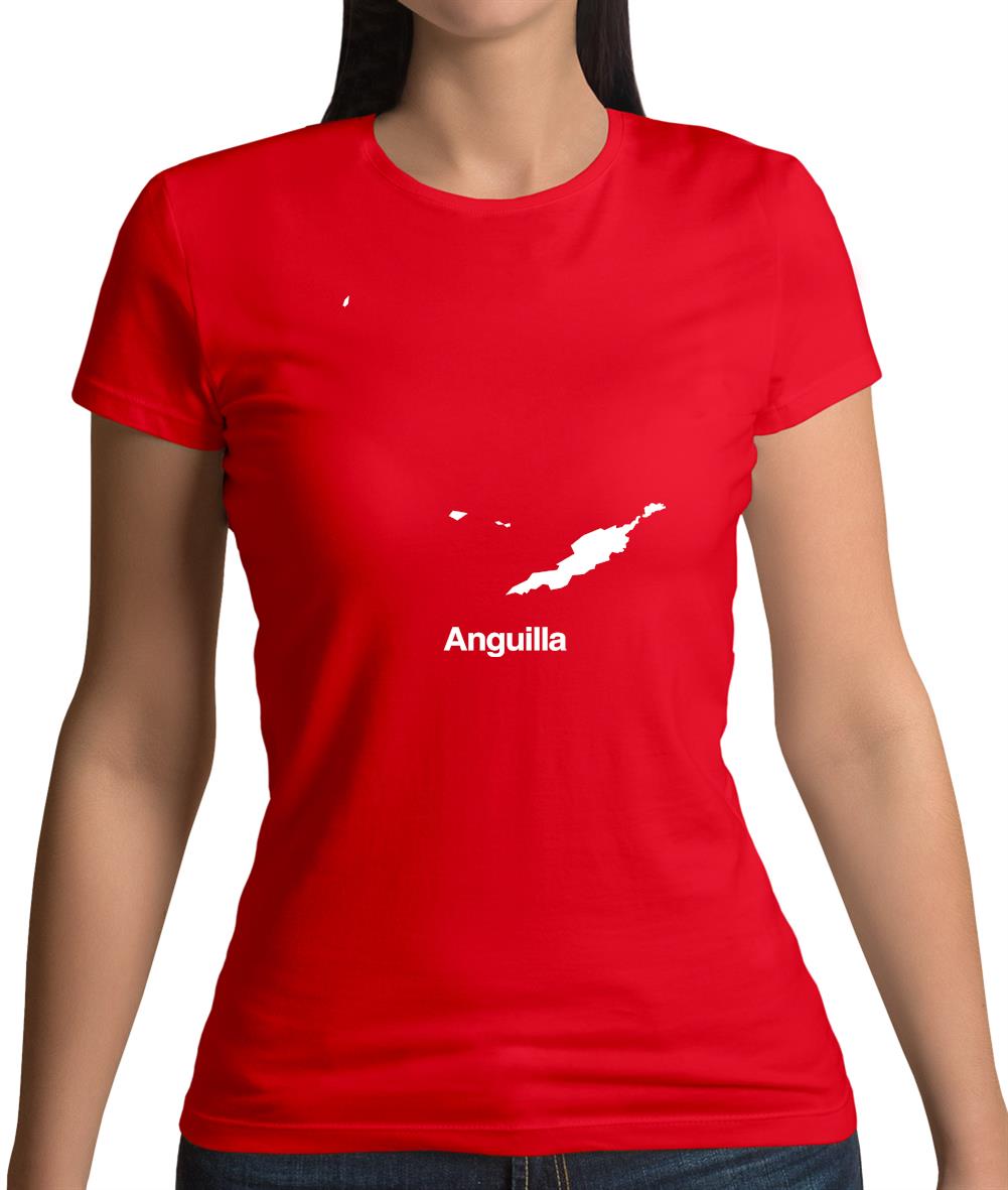 Anguilla Silhouette Womens T-Shirt Anguilla Silhouette Womens T-Shirt