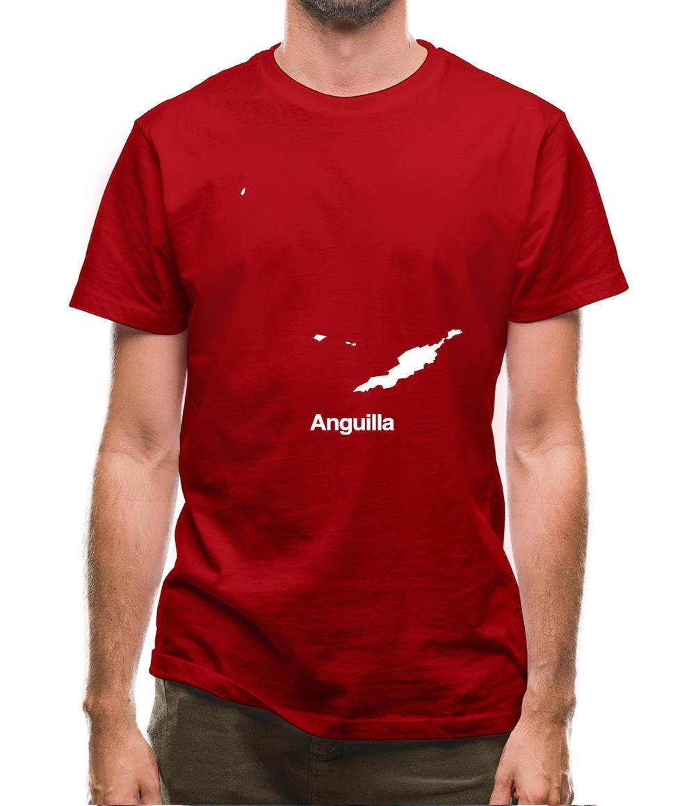Anguilla Silhouette Mens T-Shirt Anguilla Silhouette Mens T-Shirt